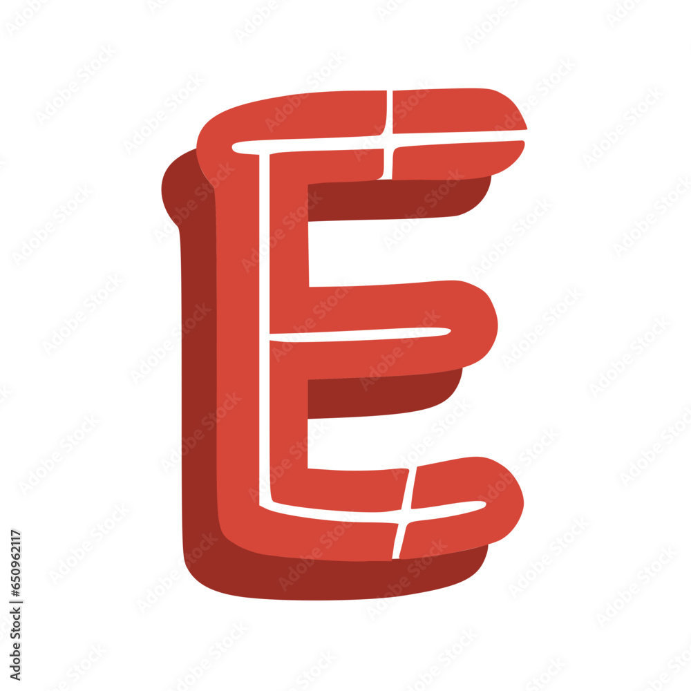 Handmade Alphabet Letters Red Color