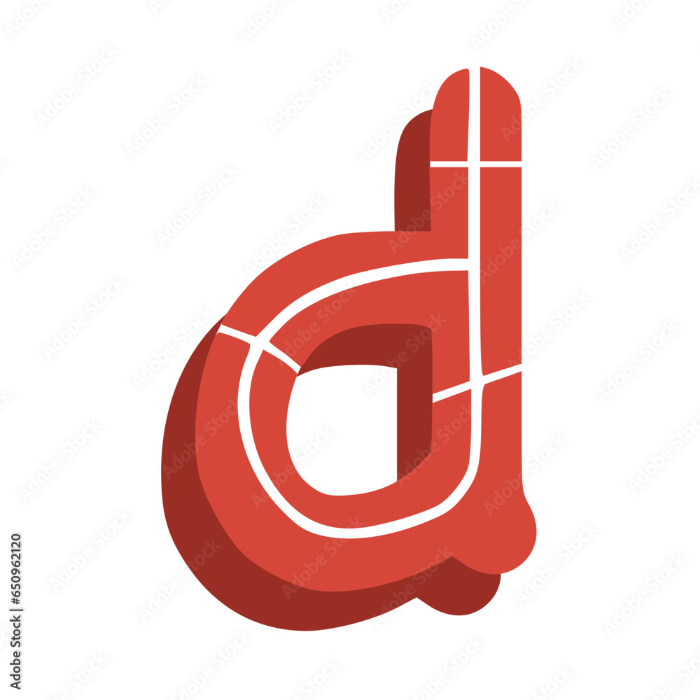 Handmade Alphabet Letters Red Color