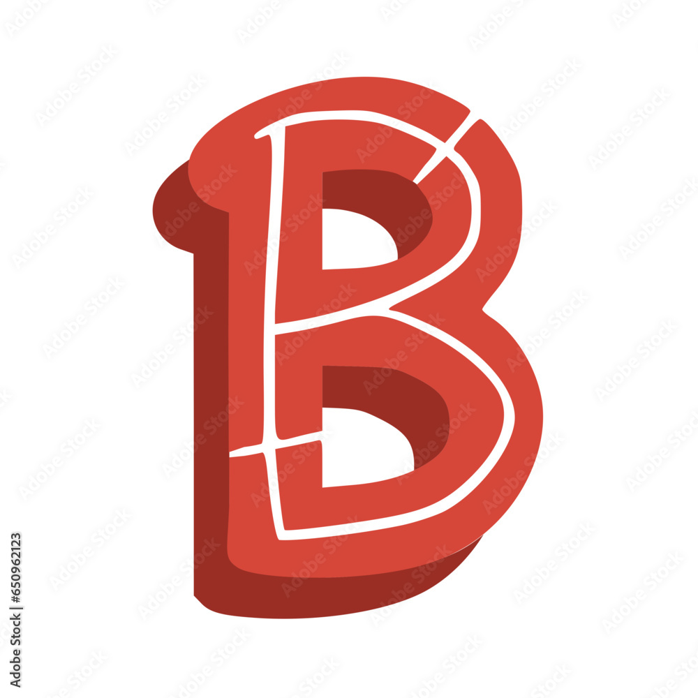 Handmade Alphabet Letters Red Color