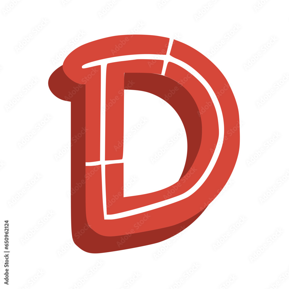 Handmade Alphabet Letters Red Color