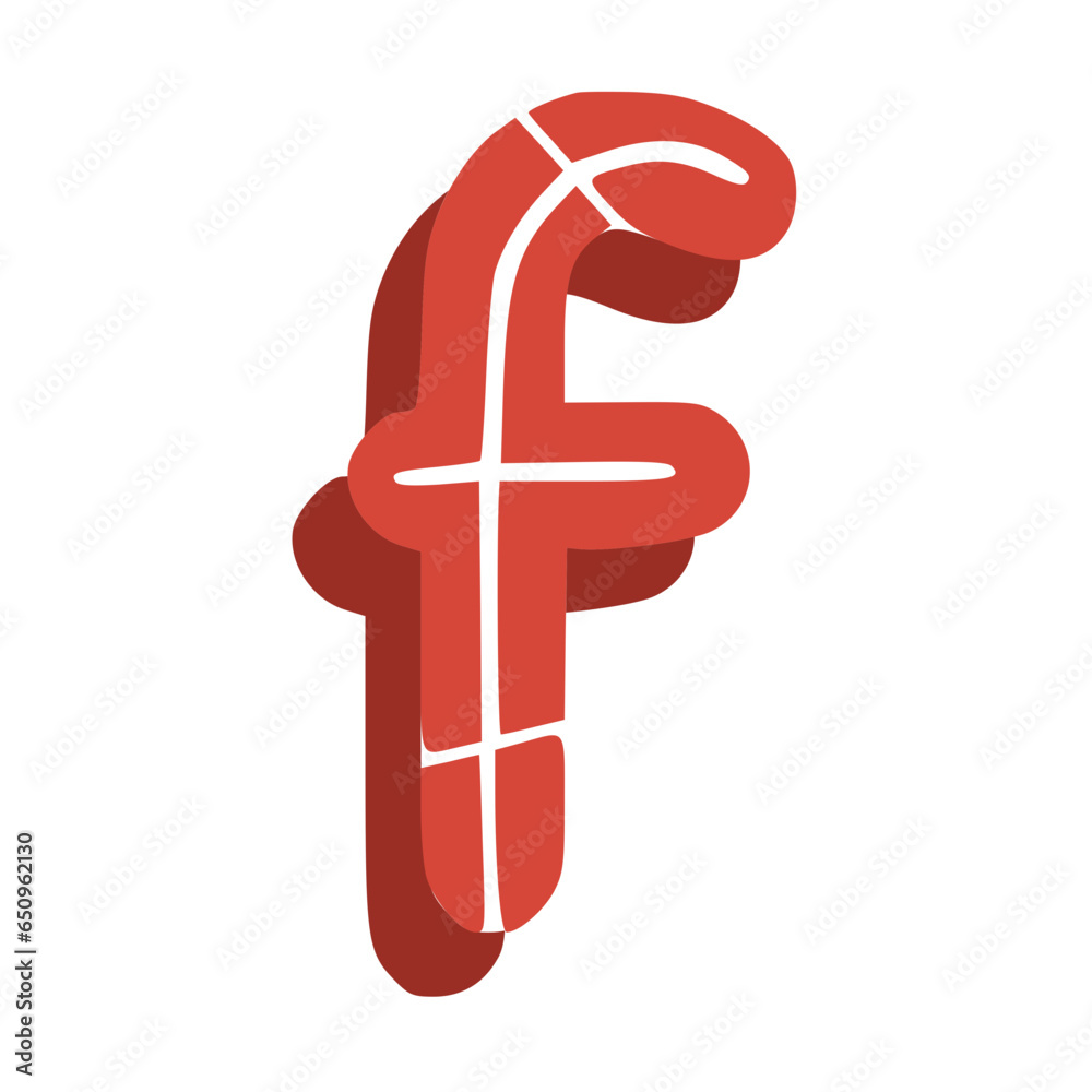 Handmade Alphabet Letters Red Color
