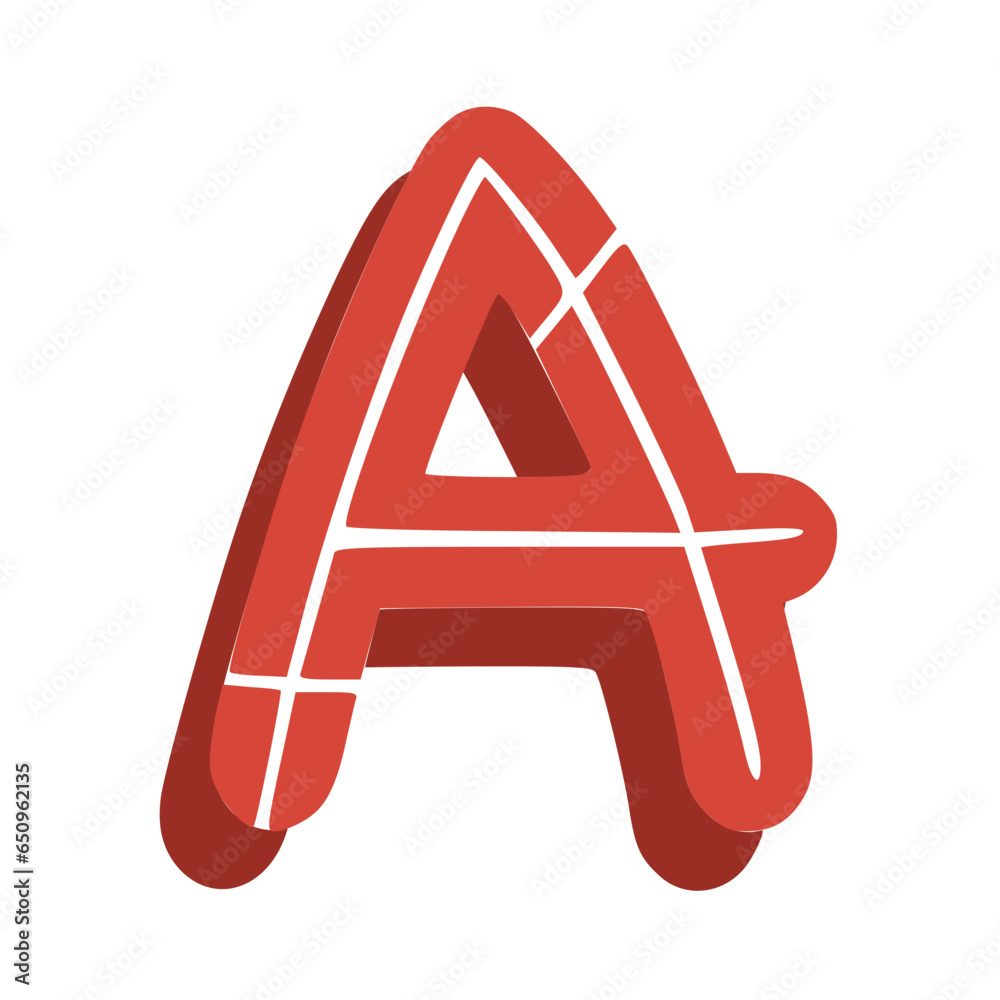 Handmade Alphabet Letters Red Color