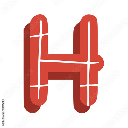 Obraz na płótnie Handmade Alphabet Letters Red Color w salonie