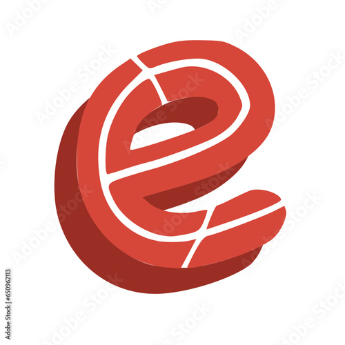 Obraz na płótnie Handmade Alphabet Letters Red Color w salonie