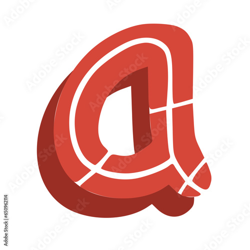 Obraz na płótnie Handmade Alphabet Letters Red Color w salonie