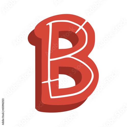 Obraz na płótnie Handmade Alphabet Letters Red Color w salonie