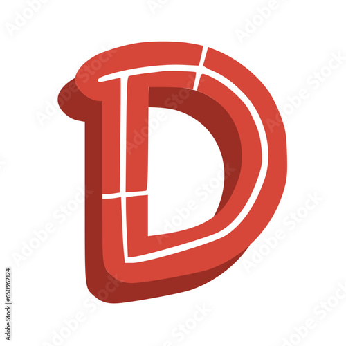 Obraz na płótnie Handmade Alphabet Letters Red Color w salonie