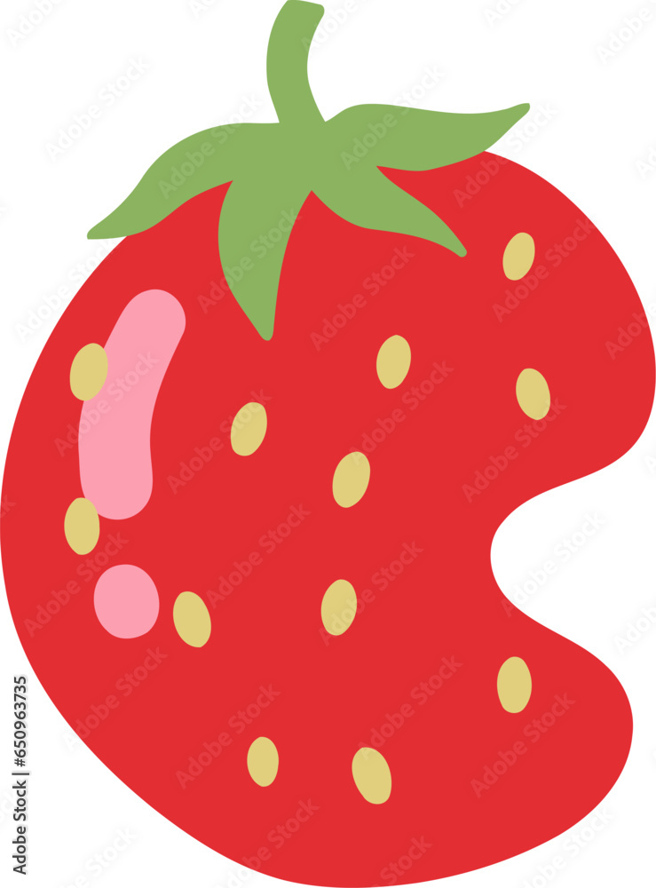 Obraz premium Strawberry Alphabet Letter C