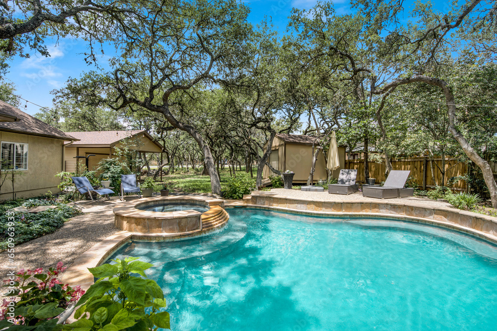 back yard pool 