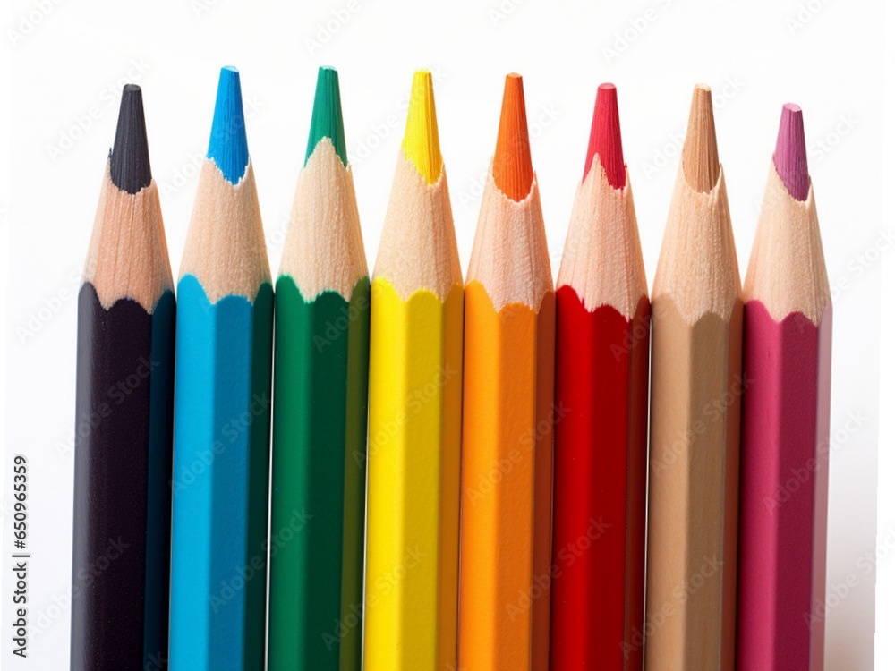 pencils isolated on white background pencils isolated on white background