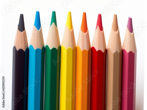 pencils isolated on white background