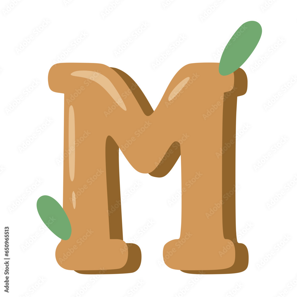Handmade Alphabet Letters Brown Color