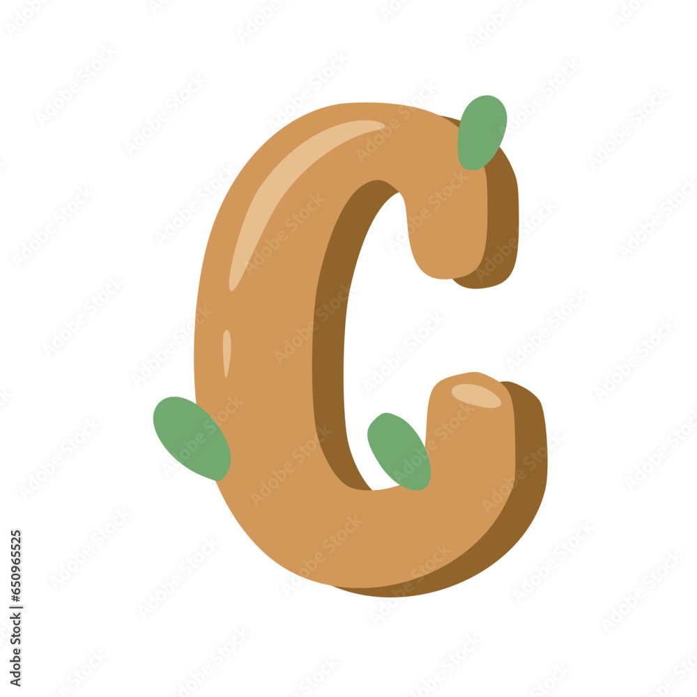 Handmade Alphabet Letters Brown Color