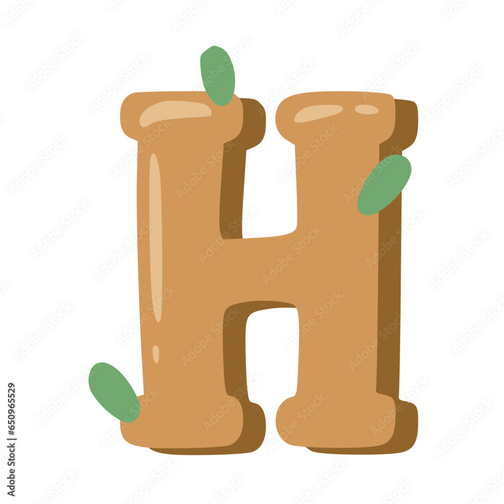 Handmade Alphabet Letters Brown Color