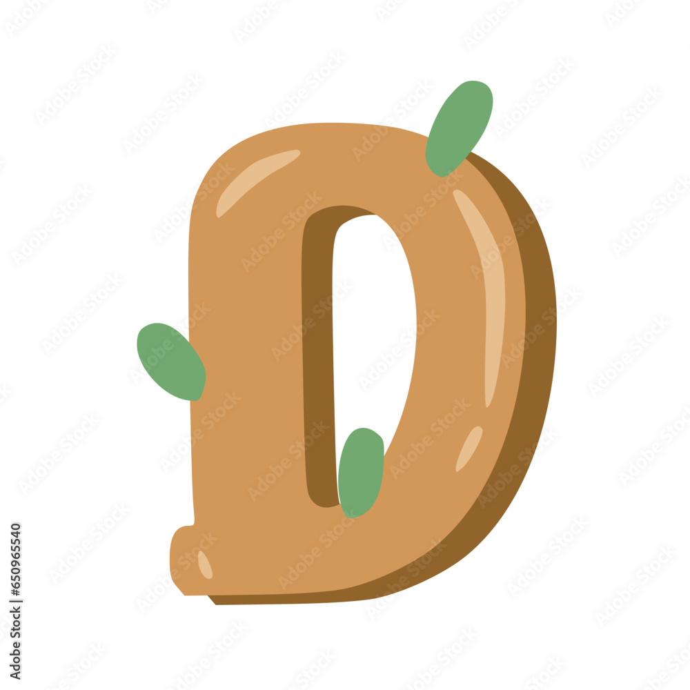 Handmade Alphabet Letters Brown Color