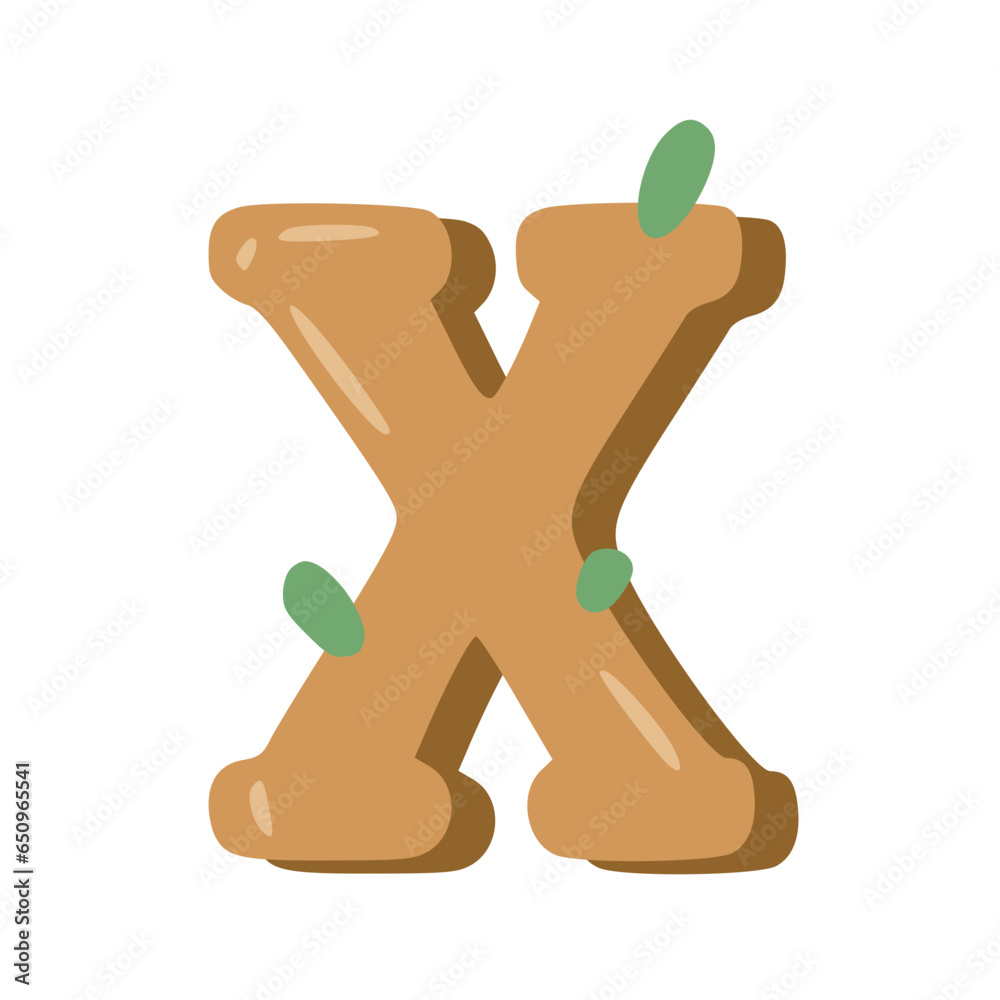 Handmade Alphabet Letters Brown Color