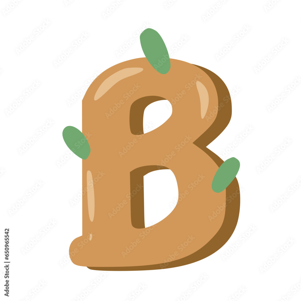 Handmade Alphabet Letters Brown Color