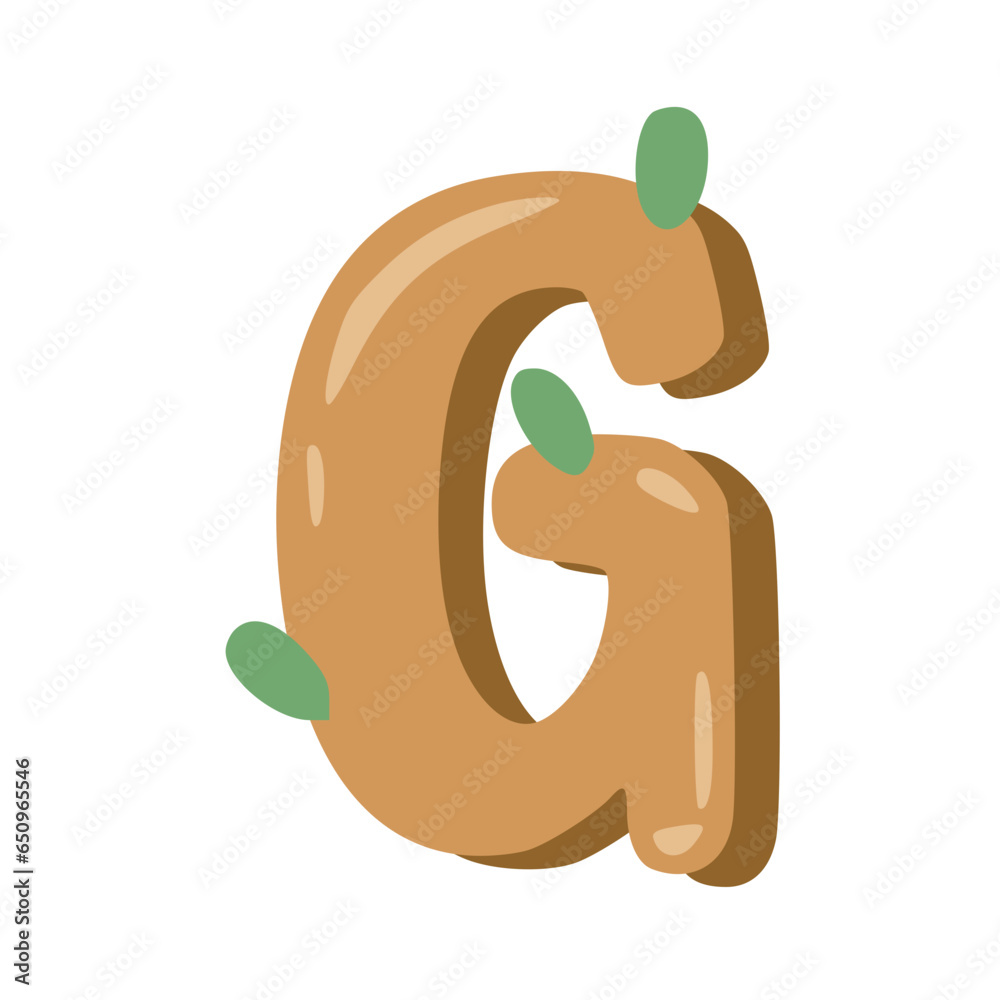 Handmade Alphabet Letters Brown Color