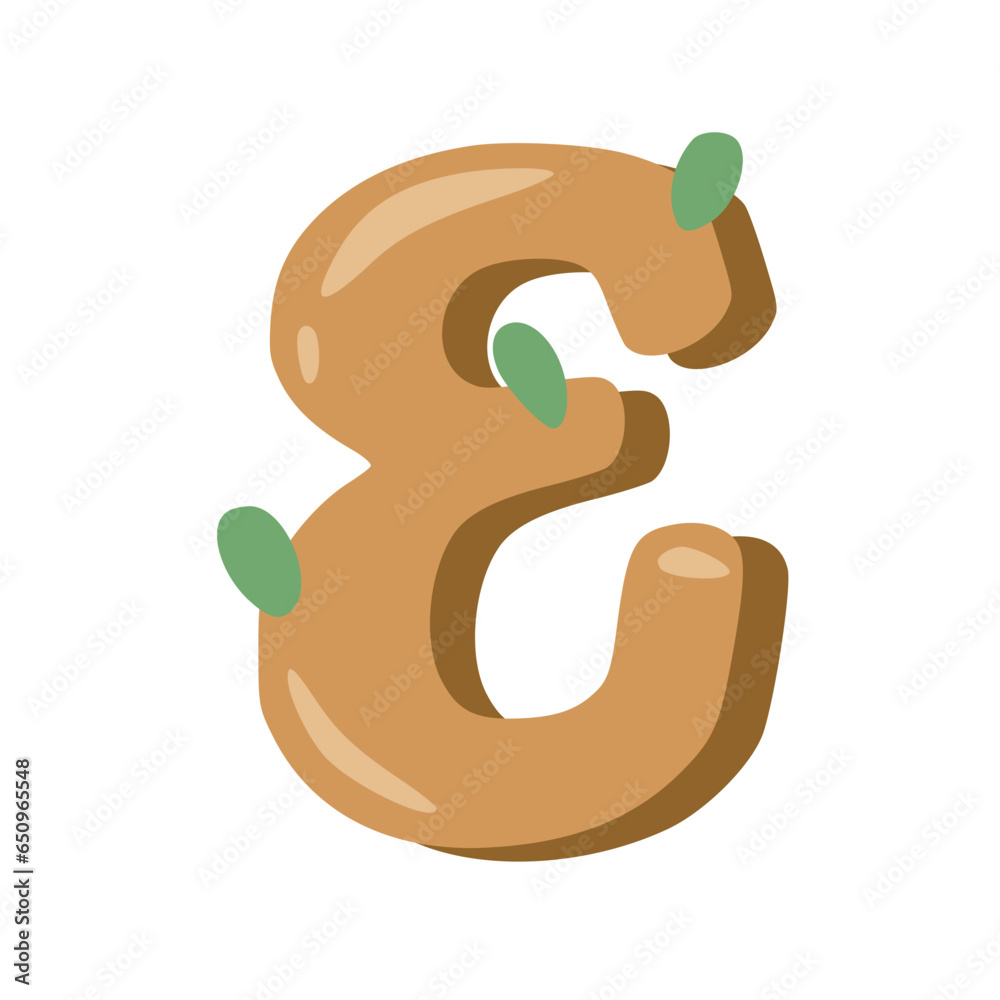Handmade Alphabet Letters Brown Color