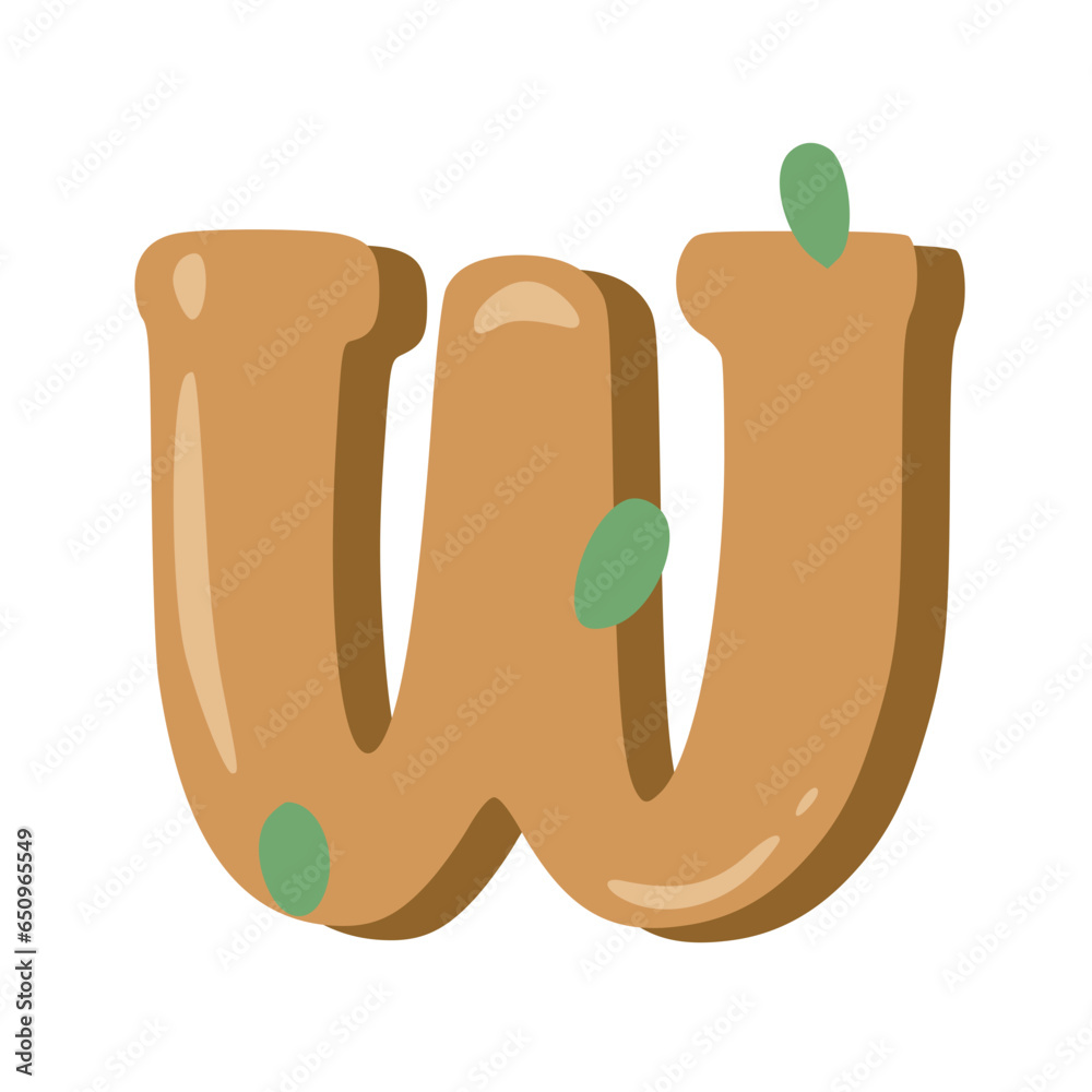 Handmade Alphabet Letters Brown Color