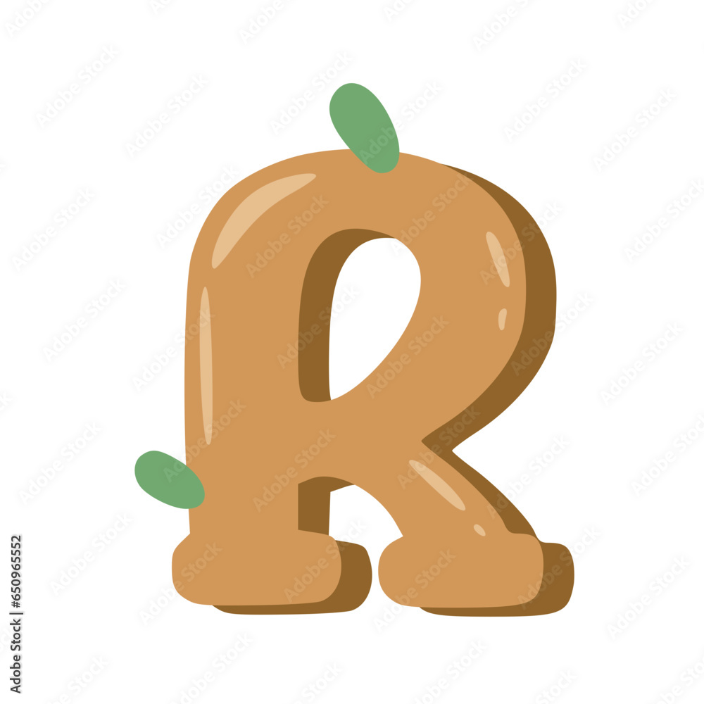 Handmade Alphabet Letters Brown Color