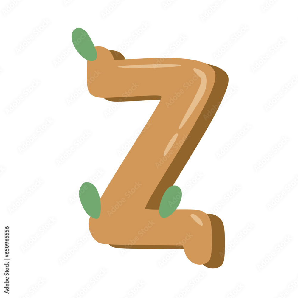 Handmade Alphabet Letters Brown Color