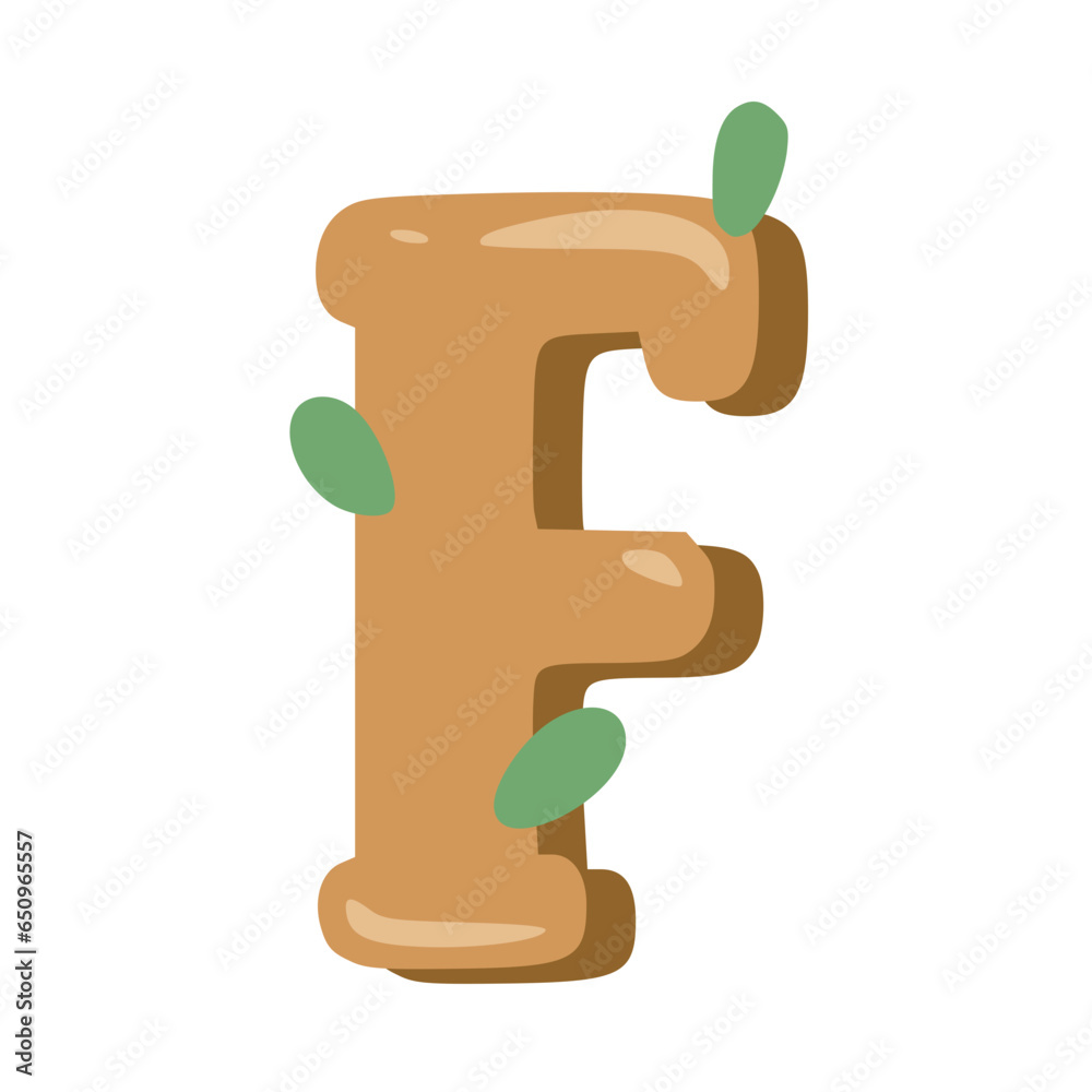 Handmade Alphabet Letters Brown Color