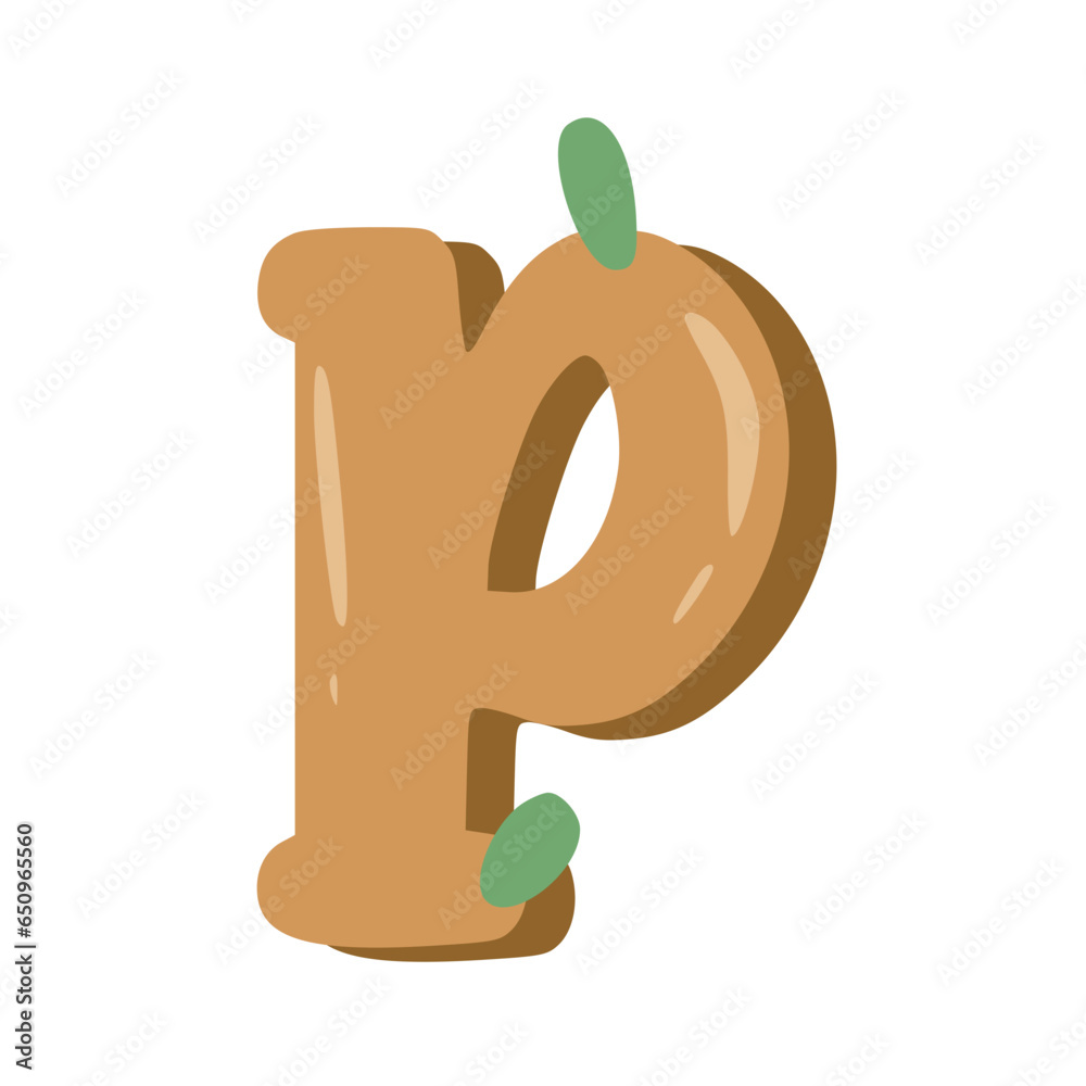 Handmade Alphabet Letters Brown Color