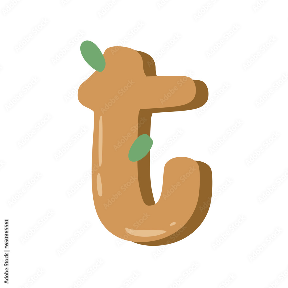 Handmade Alphabet Letters Brown Color