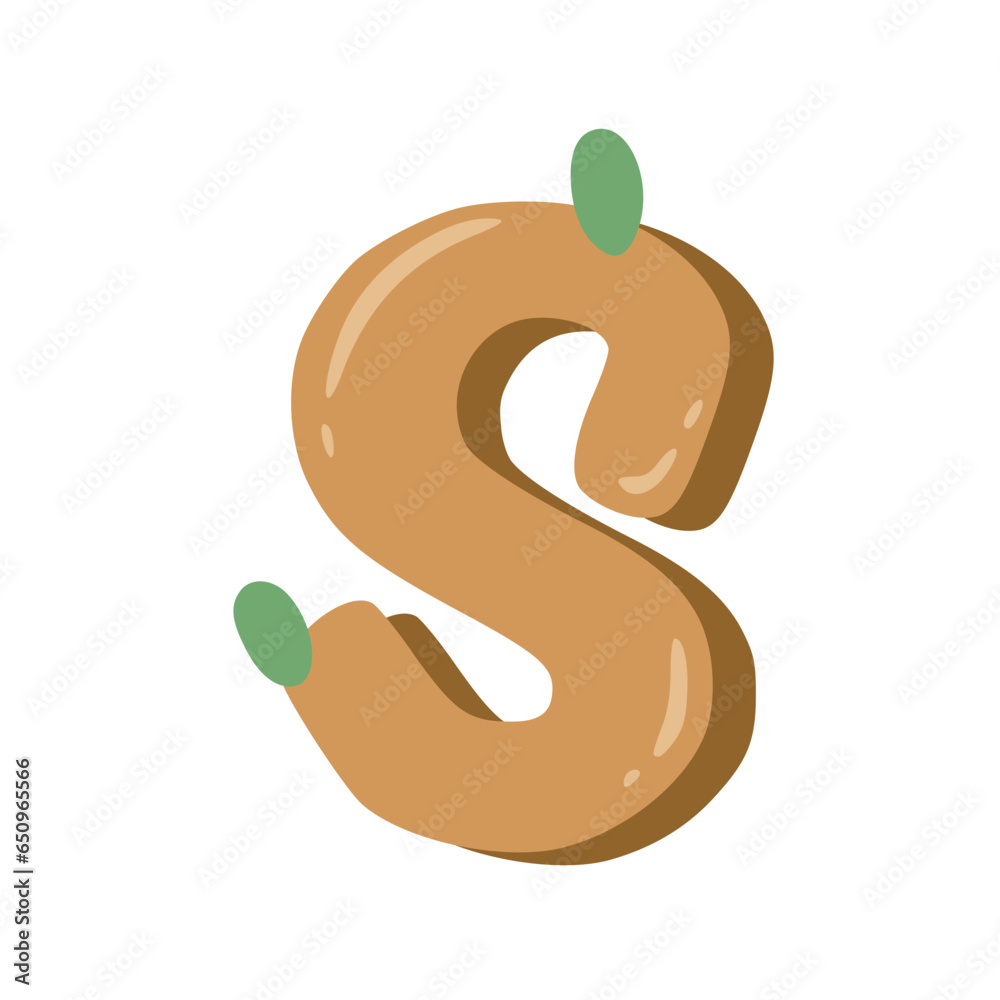 Handmade Alphabet Letters Brown Color