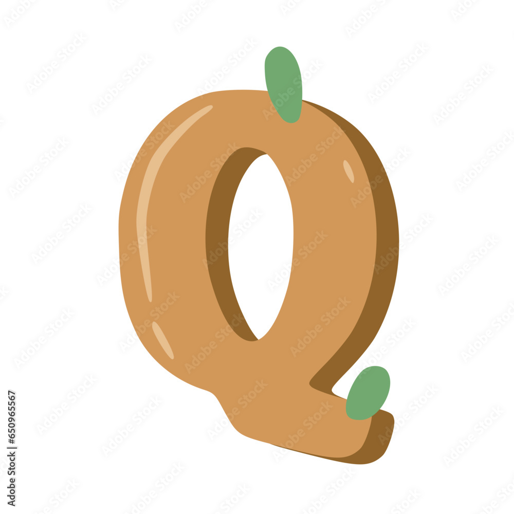 Handmade Alphabet Letters Brown Color