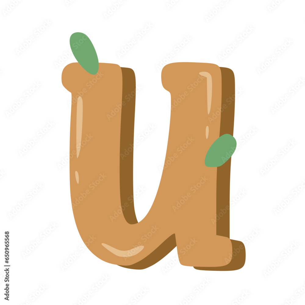 Handmade Alphabet Letters Brown Color
