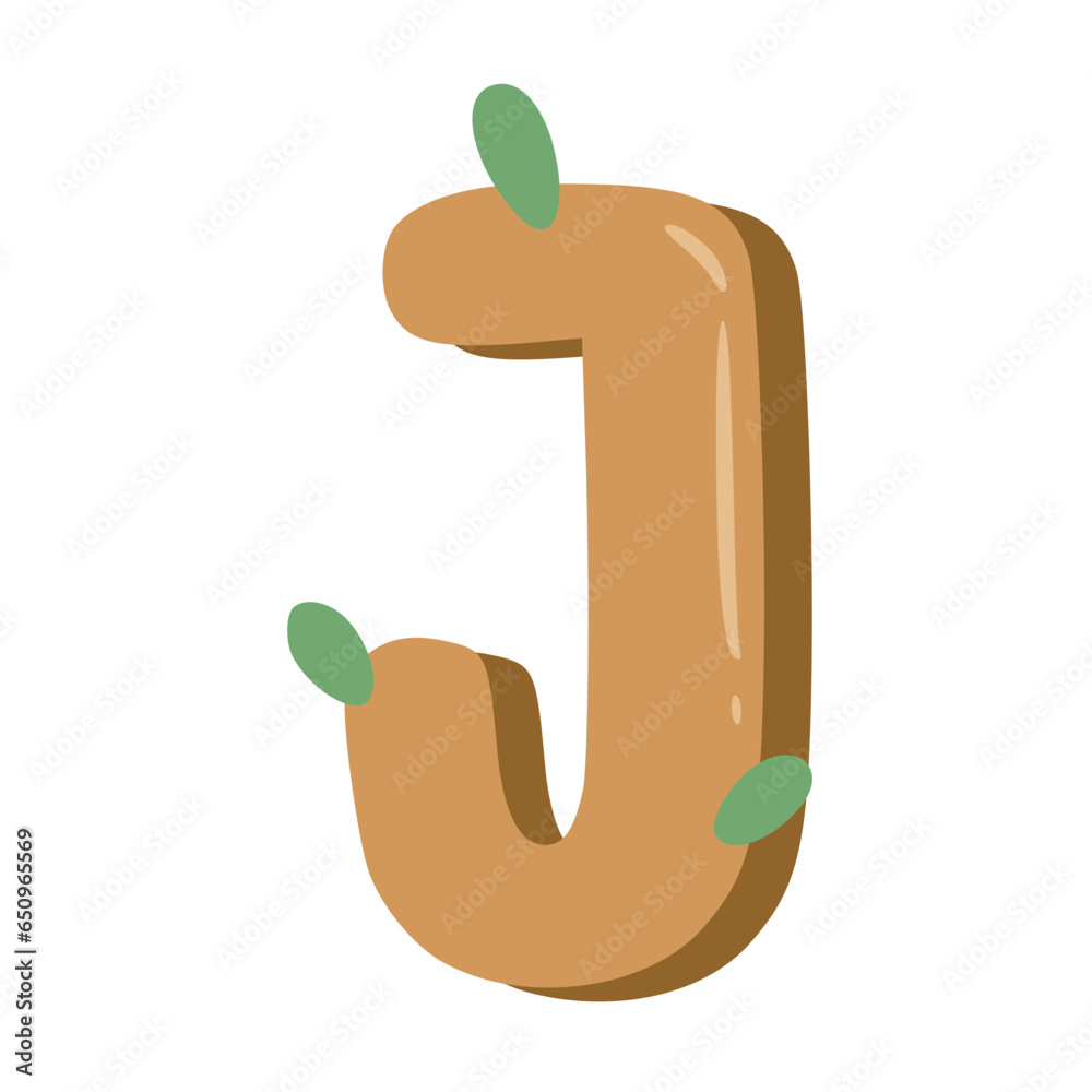 Handmade Alphabet Letters Brown Color