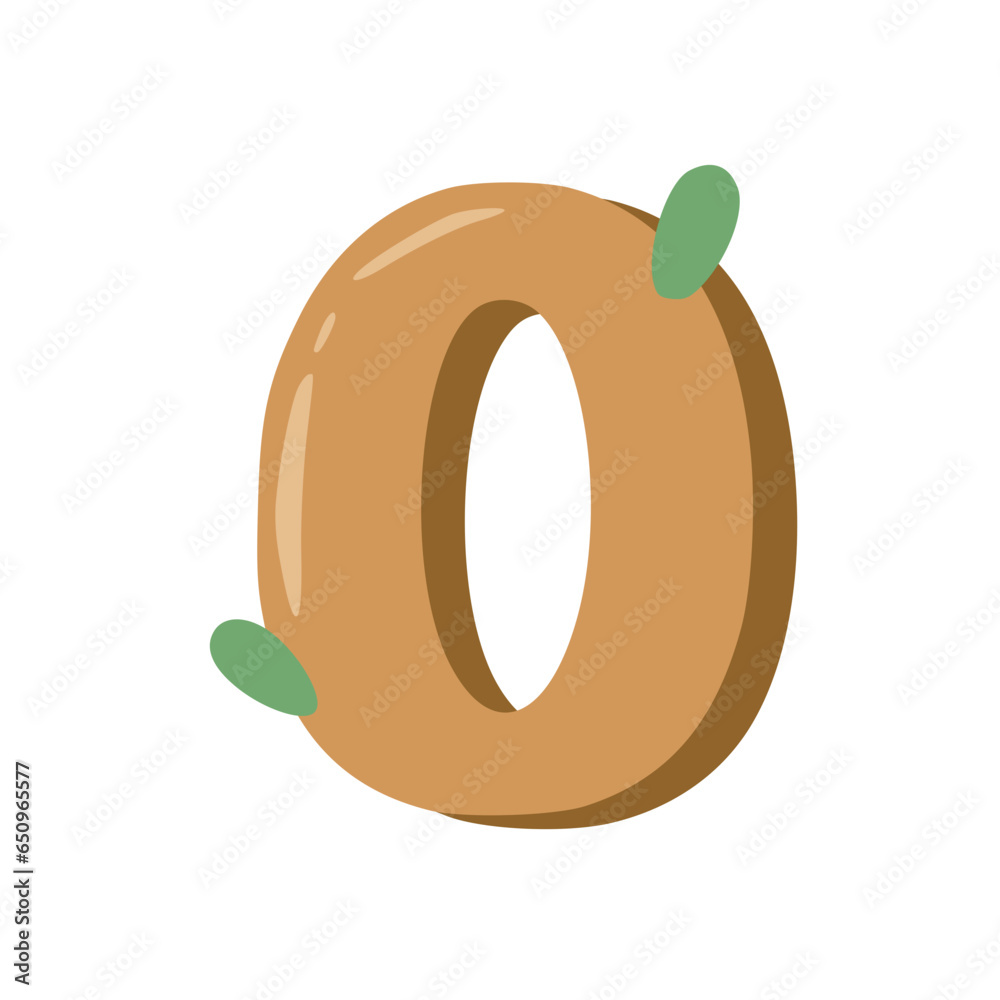 Handmade Alphabet Letters Brown Color
