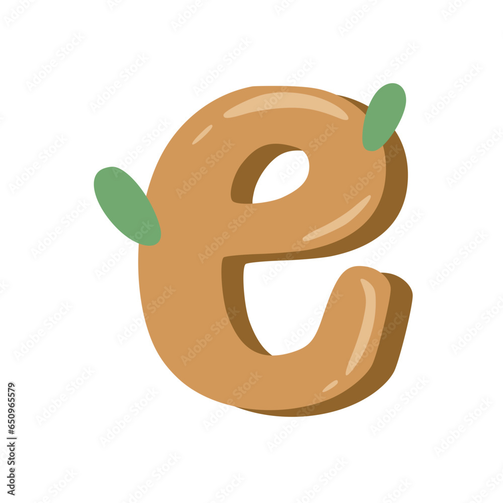 Handmade Alphabet Letters Brown Color