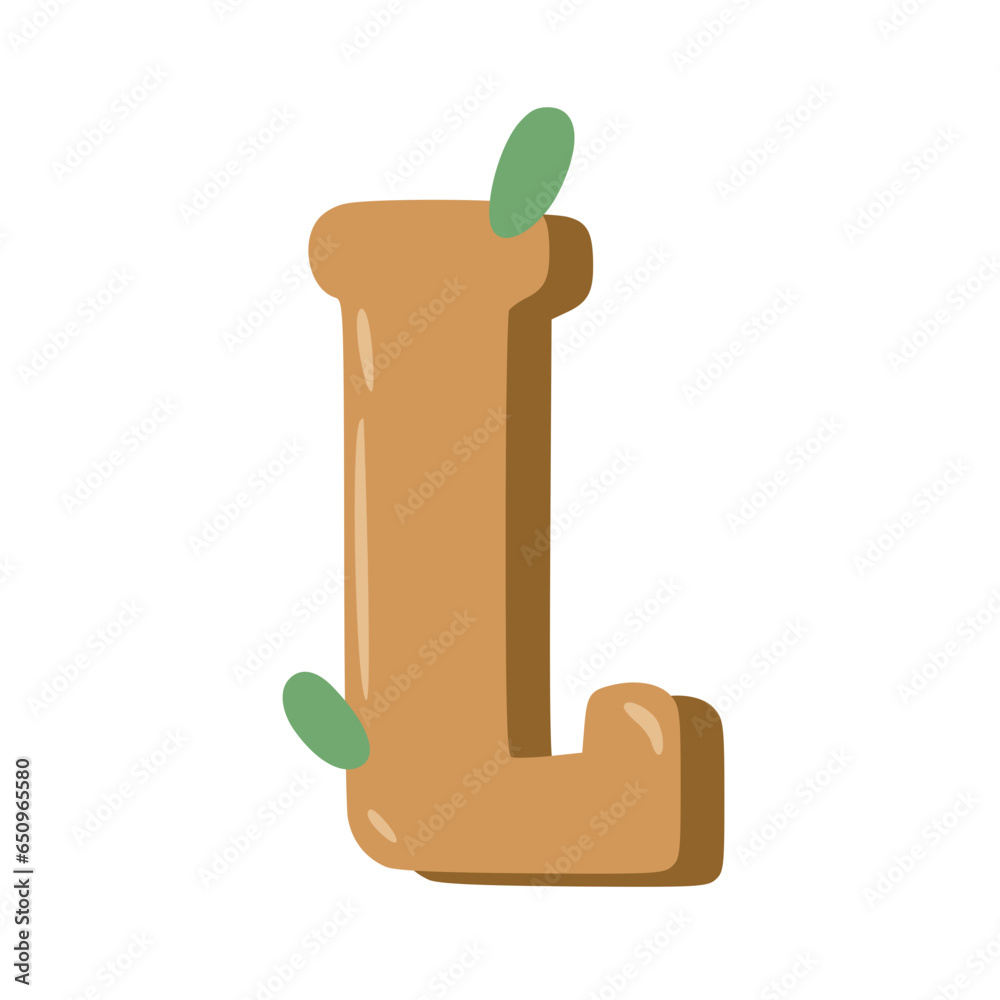 Handmade Alphabet Letters Brown Color