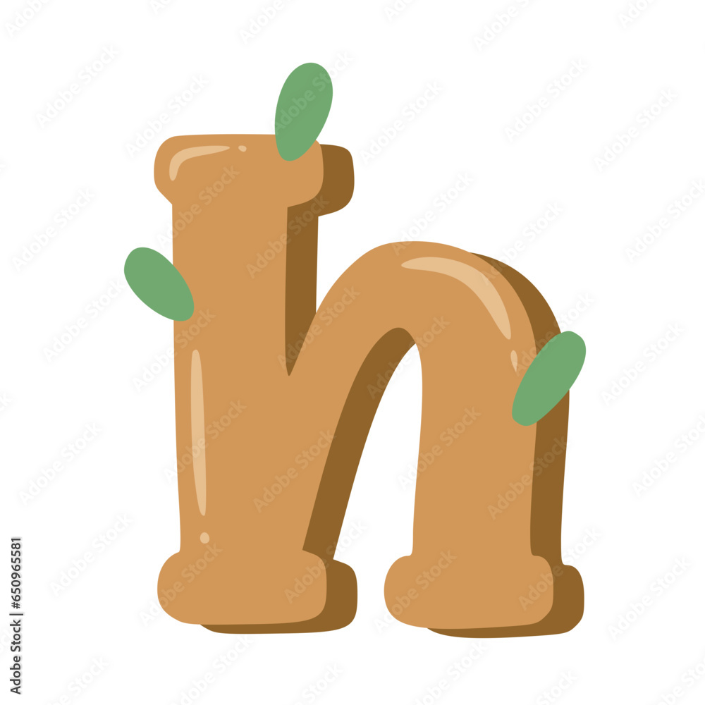 Handmade Alphabet Letters Brown Color