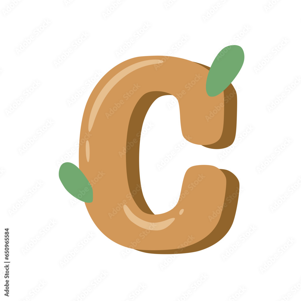 Handmade Alphabet Letters Brown Color