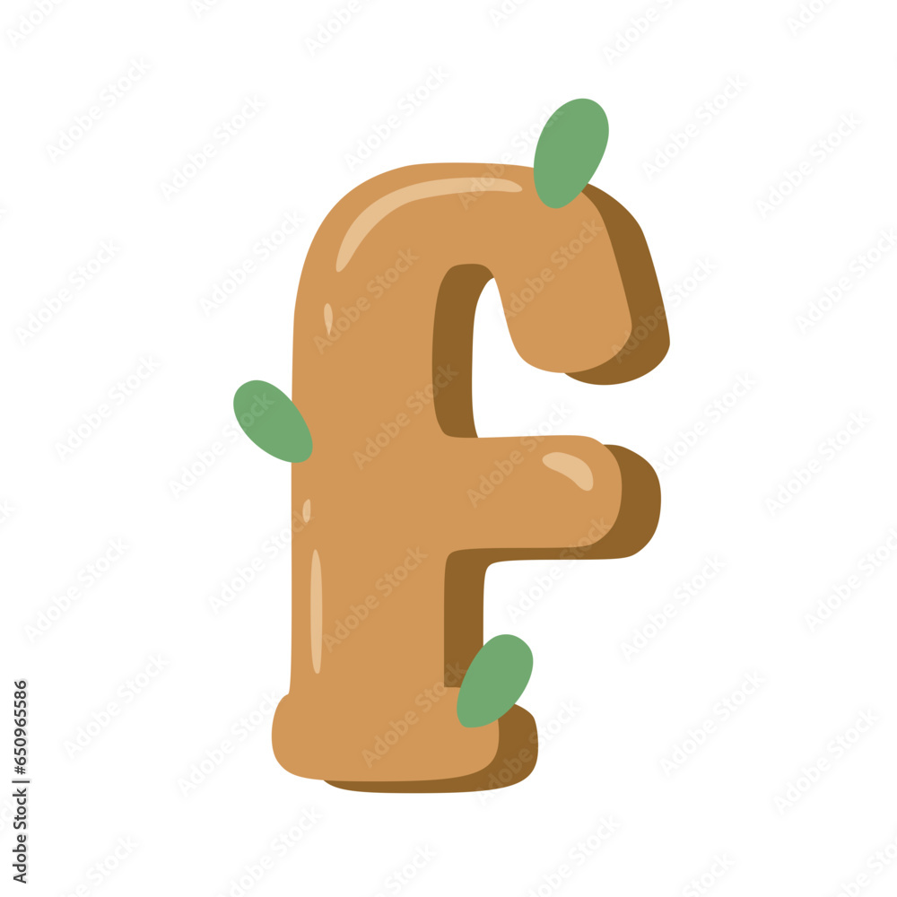 Handmade Alphabet Letters Brown Color