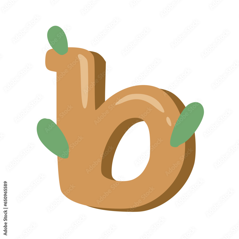 Handmade Alphabet Letters Brown Color