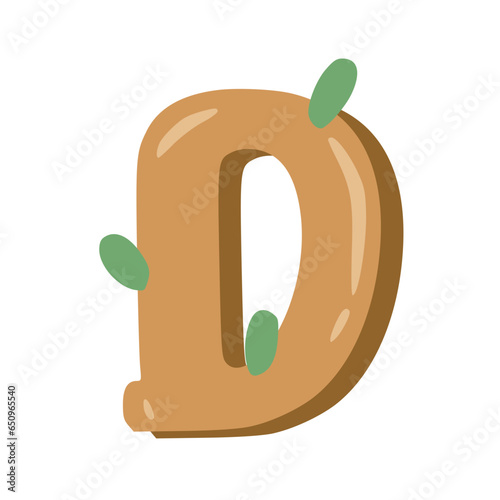 Obraz na płótnie Handmade Alphabet Letters Brown Color w salonie