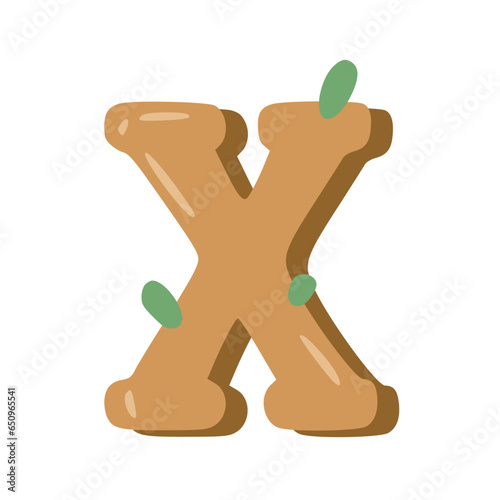 Handmade Alphabet Letters Brown Color