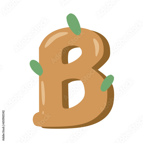Handmade Alphabet Letters Brown Color