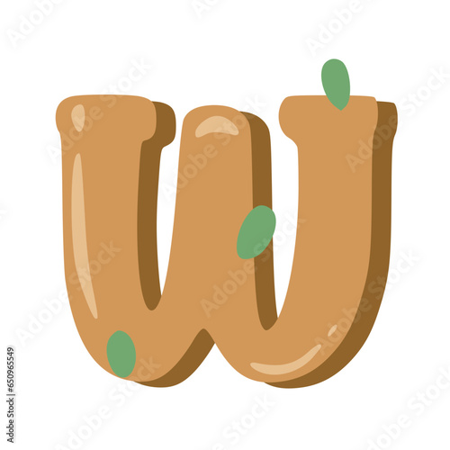 Handmade Alphabet Letters Brown Color