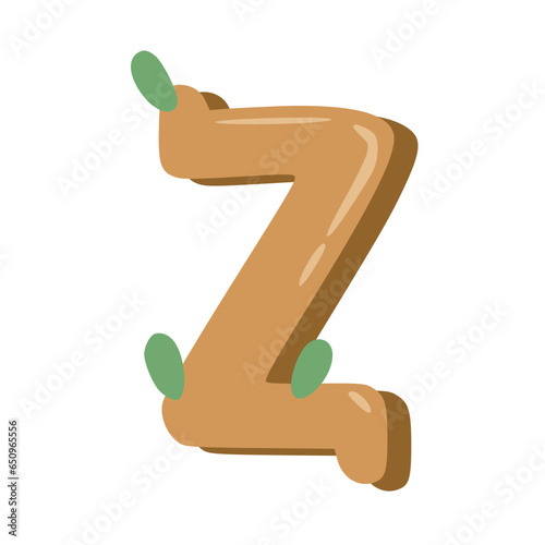 Obraz na płótnie Handmade Alphabet Letters Brown Color w salonie