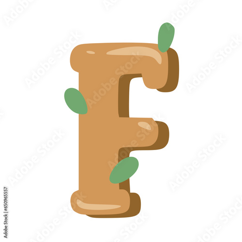 Obraz na płótnie Handmade Alphabet Letters Brown Color w salonie