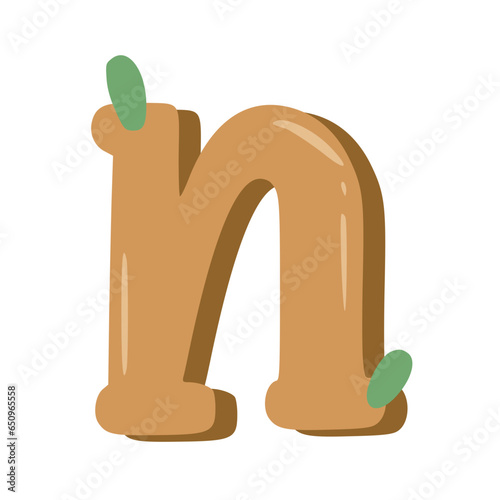 Obraz na płótnie Handmade Alphabet Letters Brown Color w salonie