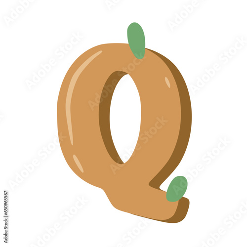Obraz na płótnie Handmade Alphabet Letters Brown Color w salonie