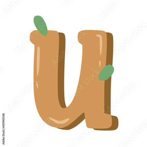 Obraz na płótnie Handmade Alphabet Letters Brown Color w salonie