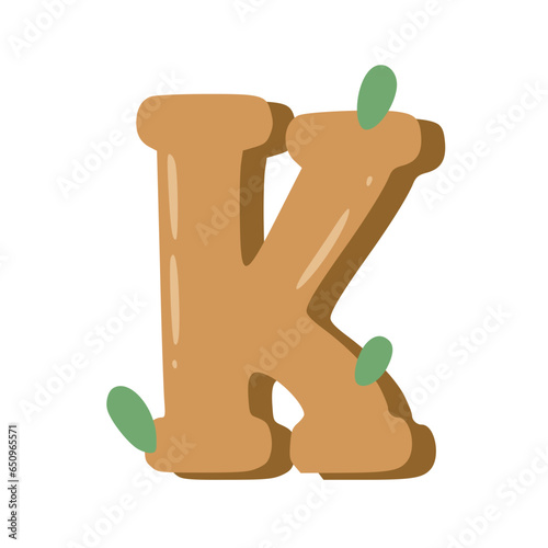 Obraz na płótnie Handmade Alphabet Letters Brown Color w salonie